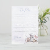 Winter Wonderland Time Capsule Note Bericht Kaart (Staand voorkant)