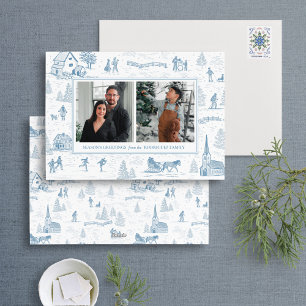 Winter Wonderland Toile Holiday Multi Carte photo