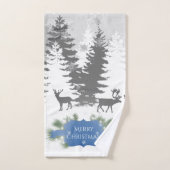 Winter Wonderland Towel Set - Blauw Bad Handdoek (Handdoek)