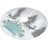 Winter Wonderland Tree Skirt - Blauwgroen Kerstboom Rok (Gekanteld)