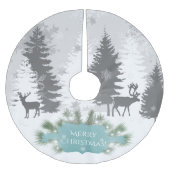 Winter Wonderland Tree Skirt - Blauwgroen Kerstboom Rok (Voorkant)