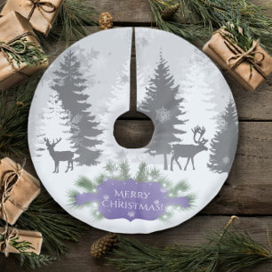 Winter Wonderland Tree Skirt - Paars Kerstboom Rok