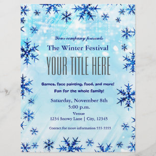 Winter Wonderland Type Festival Evenement Flyer Po