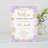 Winter Wonderland Uitnodiging (Staand voorkant)
