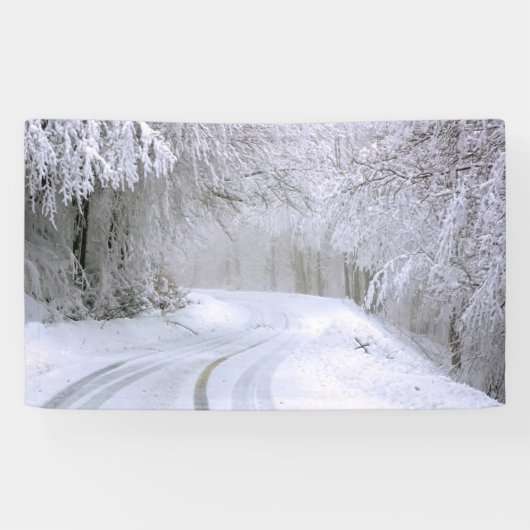 Winter Wonderland van Snow Spandoek (Horizontaal)
