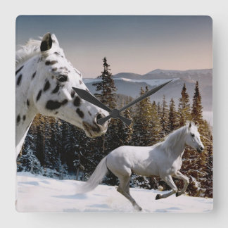 Winter Wonderland Vierkante Klok