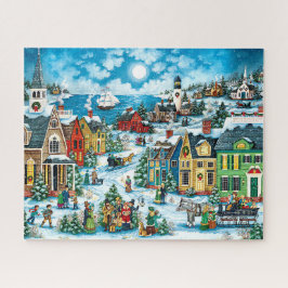 Winter Wonderland Village bij het Zee Legpuzzel