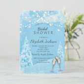 Winter Wonderland, Vrijgezellenfeest pijnbomen Kaart (Staand voorkant)