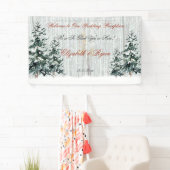 Winter Wonderland Wedding Birch Trees Sterren Snee Spandoek (Insitu)