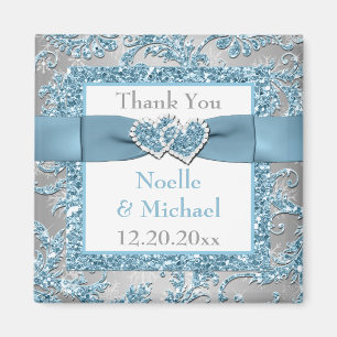 Winter Wonderland Wedding Favor Bedankt Magnet Magneet
