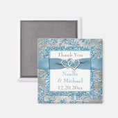 Winter Wonderland Wedding Favor Merci Magnet (Recto/Verso)
