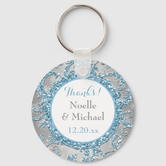 Winter Wonderland Wedding Favor Sleutelhanger 2 (Voorkant)