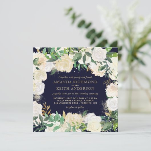 Winter Wonderland Wedding Invitations (Debout devant)