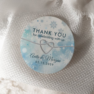 Winter Wonderland Wedding Ronde Sticker