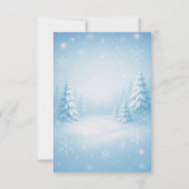 Winter Wonderland Wedding Save the Date Kaart (Achterkant)