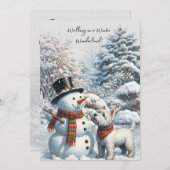 Winter Wonderland Westie Carte de Noël (Devant / Derrière)