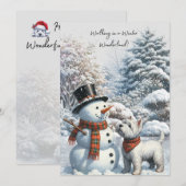 Winter Wonderland Westie Kerst Kaart (Voorkant / Achterkant)