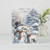 Winter Wonderland Westie Kerst Kaart (Staand voorkant)