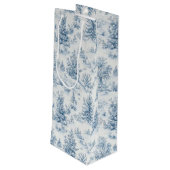 winter wonderland wijn cadeautas (Achterkant Gekanteld)