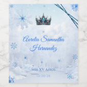 Winter Wonderland Wijnfles Etiketten (Enkel label)