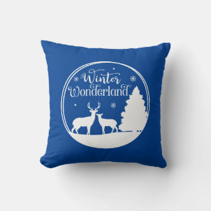 Winter Wonderland Winter Scene met Deer Kussen