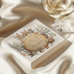Winter Wonderland Woodland Animals Baby shower Servet
