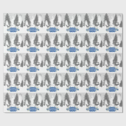 Winter Wonderland Wrapping Paper - Blue Cadeaupapier (Vlak)