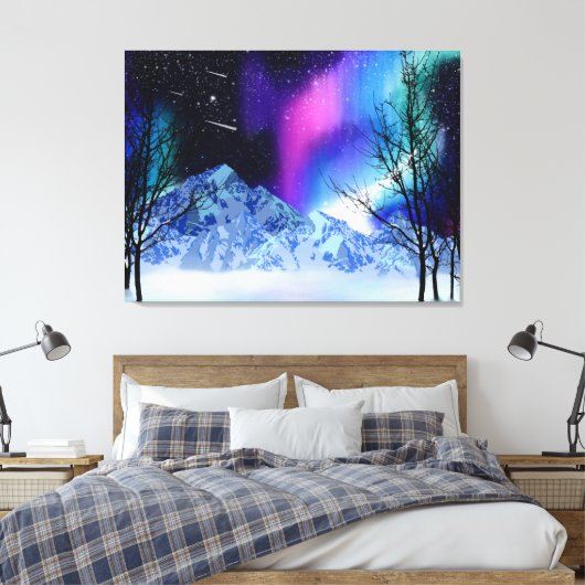 Winter Wonderlights Canvas Print (Insitu (Slaapkamer))