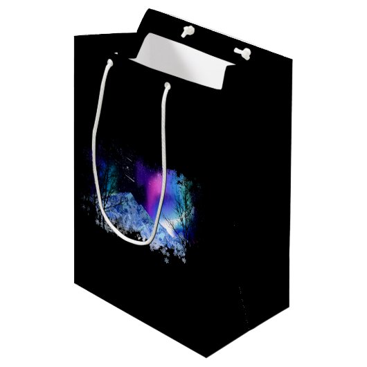 Winter Wonderlights Medium Gift Bag Medium Cadeauzakje (Voorkant Gekanteld)