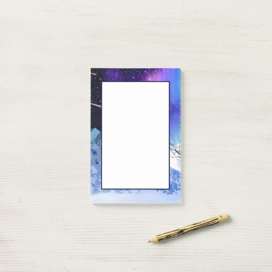 Winter Wonderlights Post-it Notes (Sur un bureau)