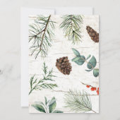 Winter Woodland 1er anniversaire Fête Invitation (Dos)