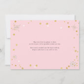 Winter Woodland Animals Baby Sprinkle Shower Pink Kaart (Achterkant)