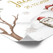 Winter Woodland Animals Eerste jaar Fotomijlpaal Poster (Hoek)