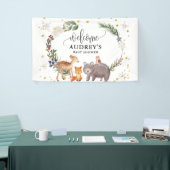 Winter Woodland Animals Landschap Welkom Spandoek (Beurs)