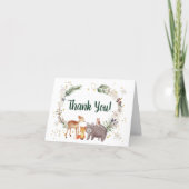 Winter Woodland Animals Waterverf Baby shower (Voorkant)