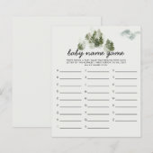 Winter Woodland Baby Name Shower Game (Voorkant / Achterkant)