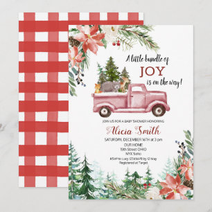 Winter Woodland baby shower de Noël invitation