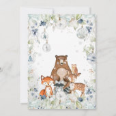 Winter Woodland Baby shower Kaart (Achterkant)