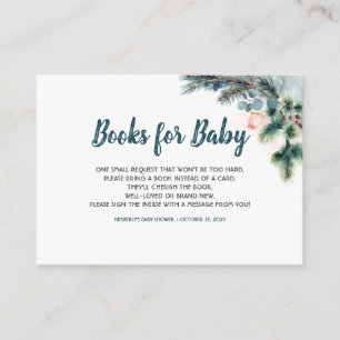 Winter Woodland boeken voor Baby Informatiekaartje