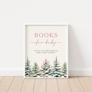 Winter Woodland Boeken voor Baby Sign Poster