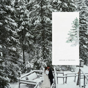 Winter Woodland bruiloft gepersonaliseerd Servet