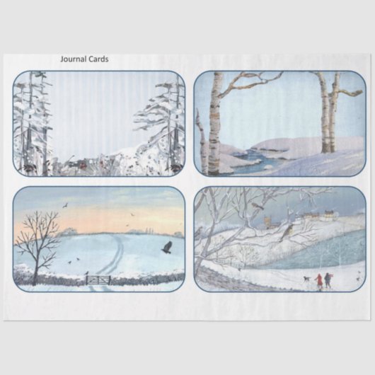 Winter Woodland Emphemera Series Design 10 Tissuepapier (Voorkant)