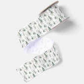 Winter Woodland Evergreen Tree Pattern Lint (Achterkant)
