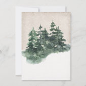 Winter Woodland Forest Bébé Invitations de douche (Dos)