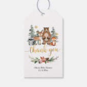 Winter Woodland Forest Favor Gift Label Cadeaulabel (Voorkant)
