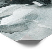 Winter Woodland Forest Stade Deer Night Sky Poster (Coin)