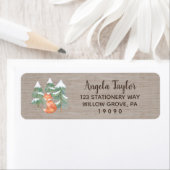 Winter Woodland Fox Baby shower Label (Insitu)