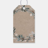 Winter Woodland Greenery Baby shower Cadeaulabel (Achterkant)