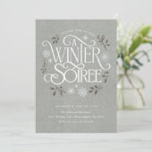 Winter Woodland Holiday Soiree Invitation (Debout devant)
