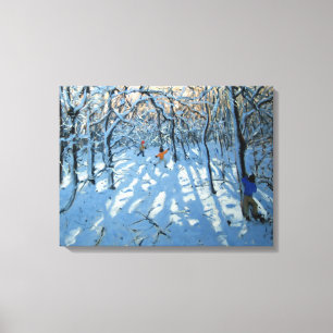 Winter woodland near Newhaven Derbyshire Canvas Afdruk